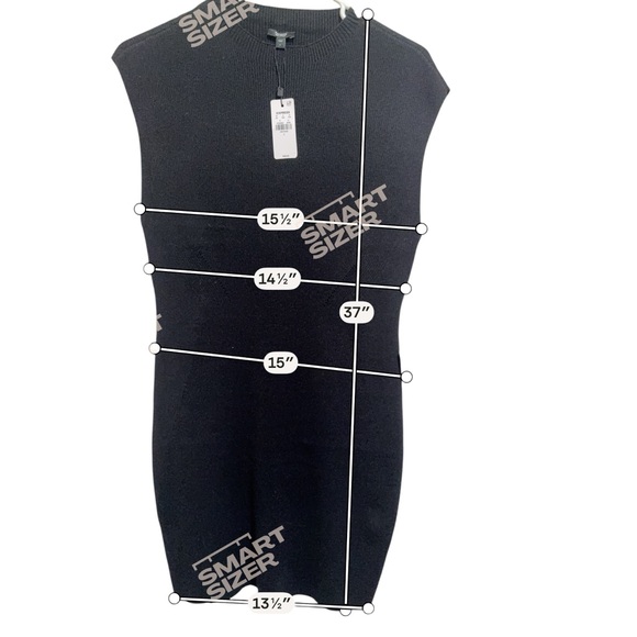 Express Black Ribbed Mini Dress - Picture 6 of 8